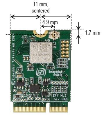 Mechanical Drawing - Embedded Artists EAR00511 Multiprotocol Module